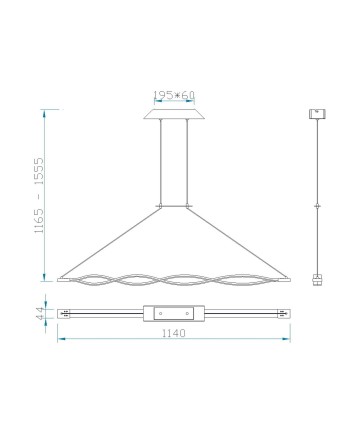 ***OFER/DES***  SAHARA * LÁMPARA 36W 3000K (30-150 CM)