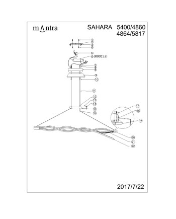 ***OFER/DES***  SAHARA * LÁMPARA 36W 3000K (30-150 CM)