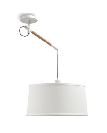 NORDICA *BLANCO/MADERA* LÁMPARA 1L