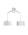 ***OFER/DES*** NORDICA *BLANCO/MADERA* LÁMPARA 2L (2 BRAZOS)