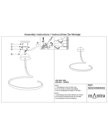 ***OFER/DES*** NUR PLATA * LÁMPARA SIMPLE (DIMMABLE) - 3000K