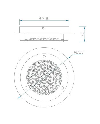 CRYSTAL LED * PLAFÓN REDONDO 12W - 28CM - 4000K