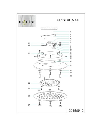 CRYSTAL LED * PLAFÓN REDONDO 12W - 28CM - 4000K
