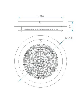 CRYSTAL LED * PLAFÓN REDONDO 18W - 36CM - 4000K