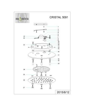 CRYSTAL LED * PLAFÓN REDONDO 18W - 36CM - 4000K