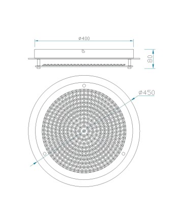 CRYSTAL LED * PLAFÓN REDONDO 24W - 45CM - 4000K