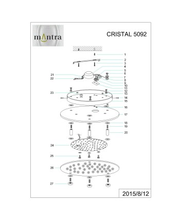 CRYSTAL LED * PLAFÓN REDONDO 24W - 45CM - 4000K