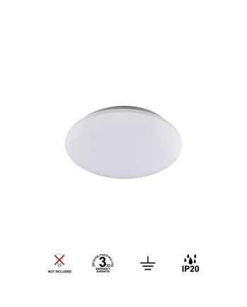ZERO E27* PLAFÓN REDONDO BLANCO - 3L*E27