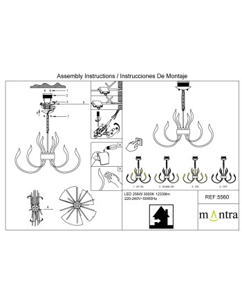 ***OFER/DES*** VERSAILLES * LÁMPARA 103 CM
