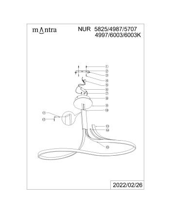 ***OFER/DES*** NUR FORJA * LÁMPARA LAZO LARGO (DIMABLE) - 2800K