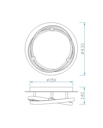 ***OFER/DES***  INFINITY PLATA DIMABLE * PLAFÓN 40 CM