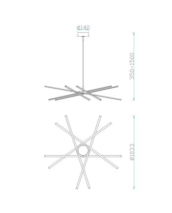 ***OFER/DES*** AIRE LED * LÁMPARA GRANDE 60W - DIMABLE (STAR)