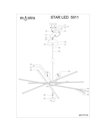 ***OFER/DES*** AIRE LED * LÁMPARA GRANDE 60W - DIMABLE (STAR)