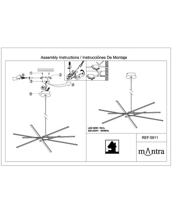 ***OFER/DES*** AIRE LED * LÁMPARA GRANDE 60W - DIMABLE (STAR)