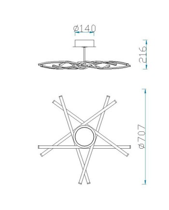 ***OFER/DES*** AIRE LED * SEMIPLAFÓN 42W - DIMABLE (AIRE)