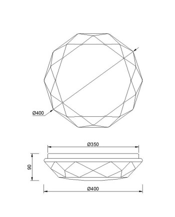 ***OFER/DES*** DIAMANTE * PLAFÓN 24W - 3000K