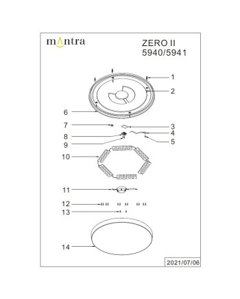 ***DES*** ZERO II * PLAFÓN LED REDONDO 48 CM - 5000K