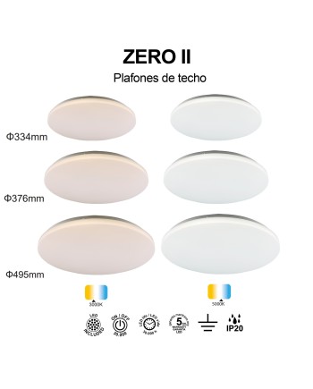***DES*** ZERO II * PLAFÓN LED REDONDO 48 CM - 5000K