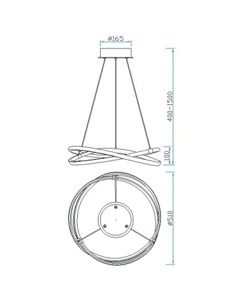 ***OFER/DES*** Infinity Blanco Dimable * Colgante Mediano 50 Cm - Dimable