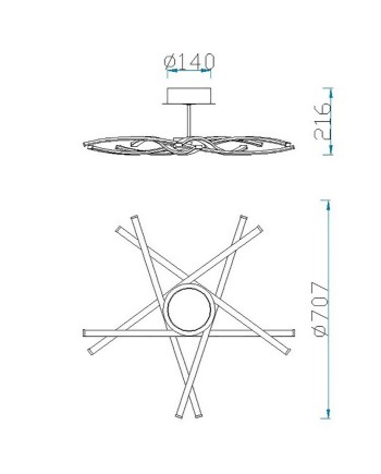 ***OFER/DES*** AIRE LED * SEMIPLAFÓN 42W (AIRE)