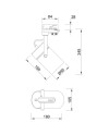 ARUBA * FOCO 1L RAIL * E27 Blanco