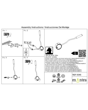 BOAVISTA * APLIQUE LED BRAZO LECTOR 1L - 3W Blanco