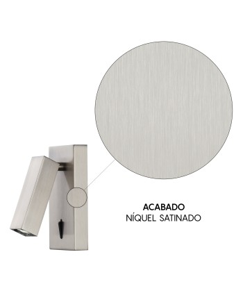 TARIFA * APLIQUE NICKEL SATIN LECTOR LED 3W 3000K