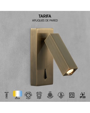 TARIFA * APLIQUE CUERO LECTOR LED 3W 3000K