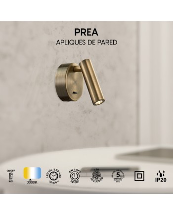 PREA * APLIQUE CUERO LECTOR LED 3W 3000K