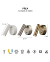 PREA * APLIQUE CUERO LECTOR LED 3W 3000K