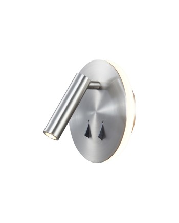 CAYMAN R* APLIQUE NICKEL SATIN LECTOR LED 3W+6W 3000K