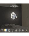 CAYMAN R* APLIQUE NICKEL SATIN LECTOR LED 3W+6W 3000K