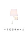 CAICOS * APLIQUE BLANCO 1L E27+ LECTOR LED 3W 3000K + TYPE-C CHARGER