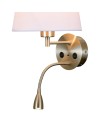 CAICOS * APLIQUE NICKEL SATIN 1L E27+ LECTOR LED 3W 3000K + TYPE-C CHARGER