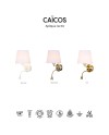 CAICOS * APLIQUE NICKEL SATIN 1L E27+ LECTOR LED 3W 3000K + TYPE-C CHARGER