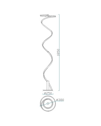 ***OFER/DES***  HELIX * PIE SALON LED 42W - 4000K - BLANCO/CROMO