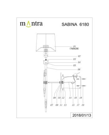 SABINA * APLIQUE 1L