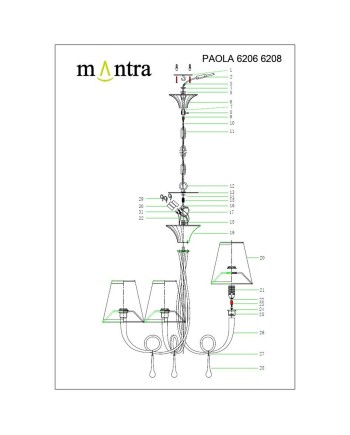 ***OFER/DES*** PAOLA*PLATA* LÁMPARA 5L