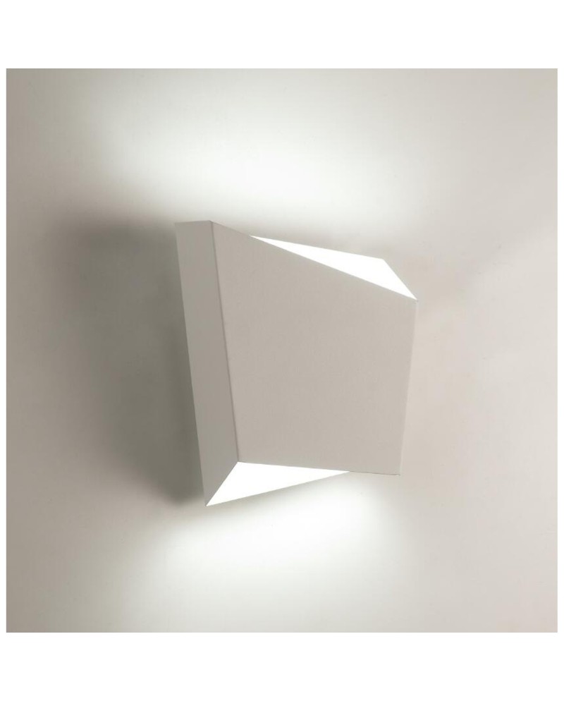 ASIMETRIC * APLIQUE 1L  GX53 Blanco Metal