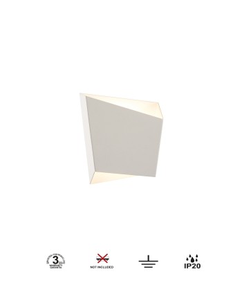 ASIMETRIC * APLIQUE 1L  GX53 Blanco Metal