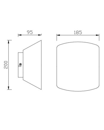 ASIMETRIC * APLIQUE 1L GX53 Blanco Metal