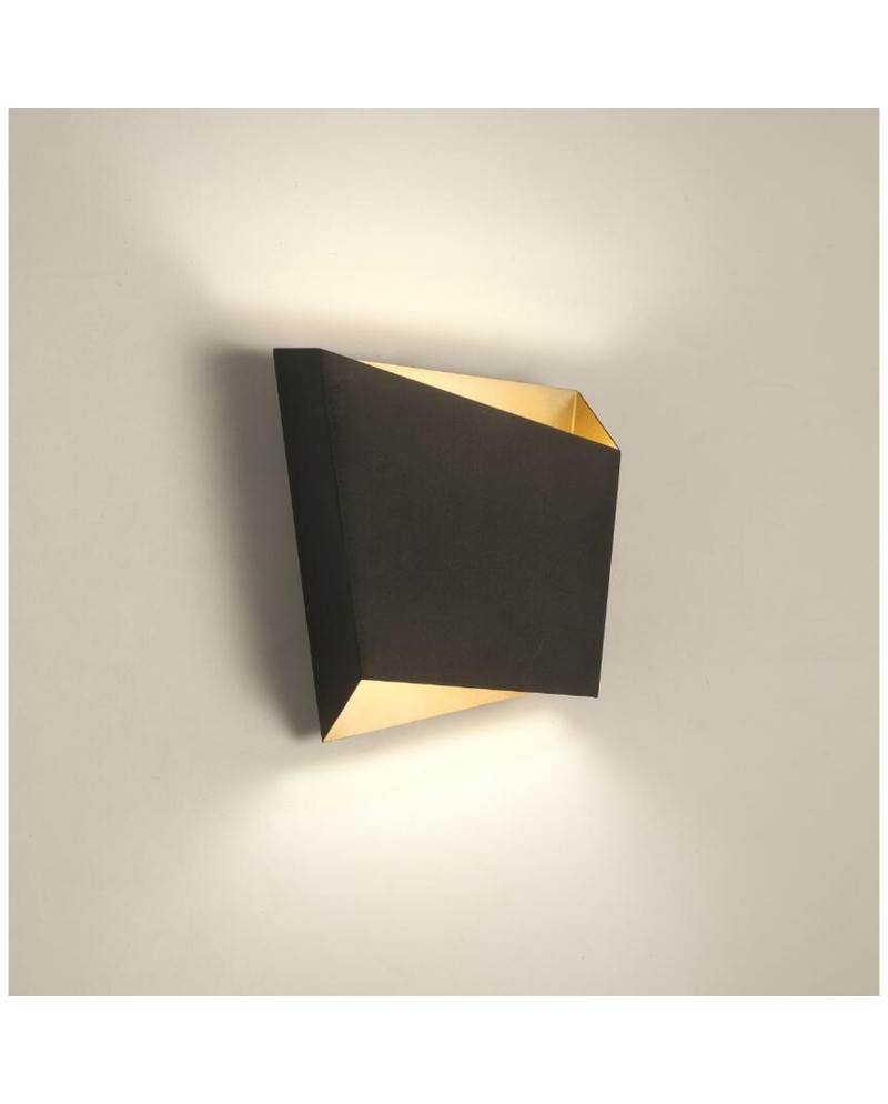 ASIMETRIC * APLIQUE 1L GX53 Negro Metal
