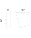 ASIMETRIC * APLIQUE 1L GX53 Negro Metal