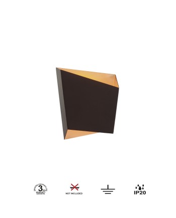 ASIMETRIC * APLIQUE 1L GX53 Negro Metal