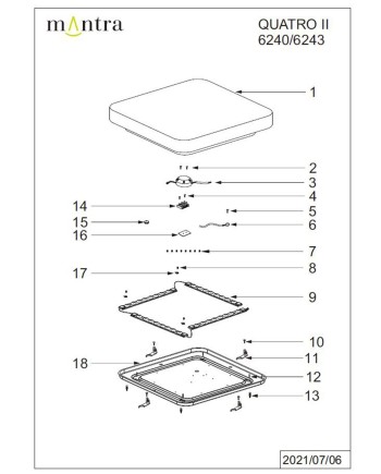QUATRO II * PLAFÓN LED 30 CM PEQUEÑO 5000K
