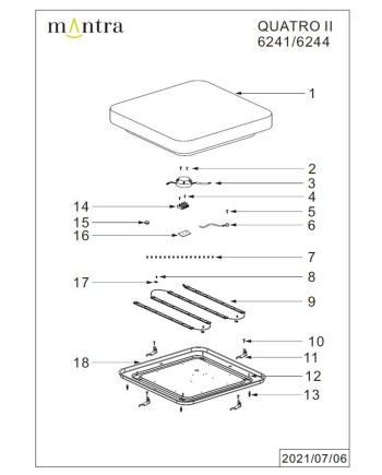 QUATRO II * PLAFÓN LED 43 CM MEDIANO 5000K