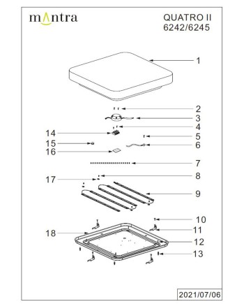 QUATRO II * PLAFÓN LED 50 CM GRANDE 5000K