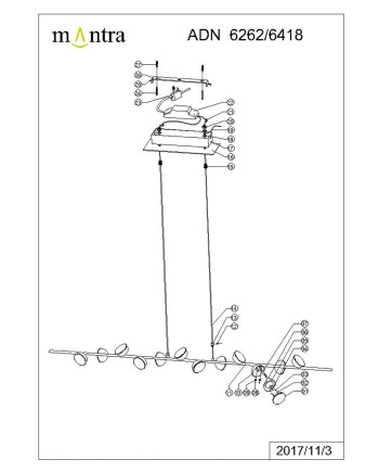 ADN * LÁMPARA LINEA 36W - 3000K