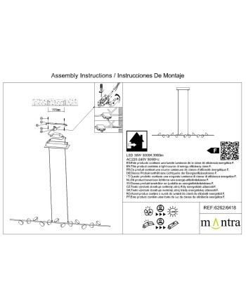 ADN * LÁMPARA LINEA 36W - 3000K