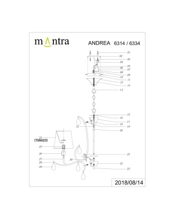 ***OFER/DES*** ANDREA CROMO *  LÁMPARA 5L